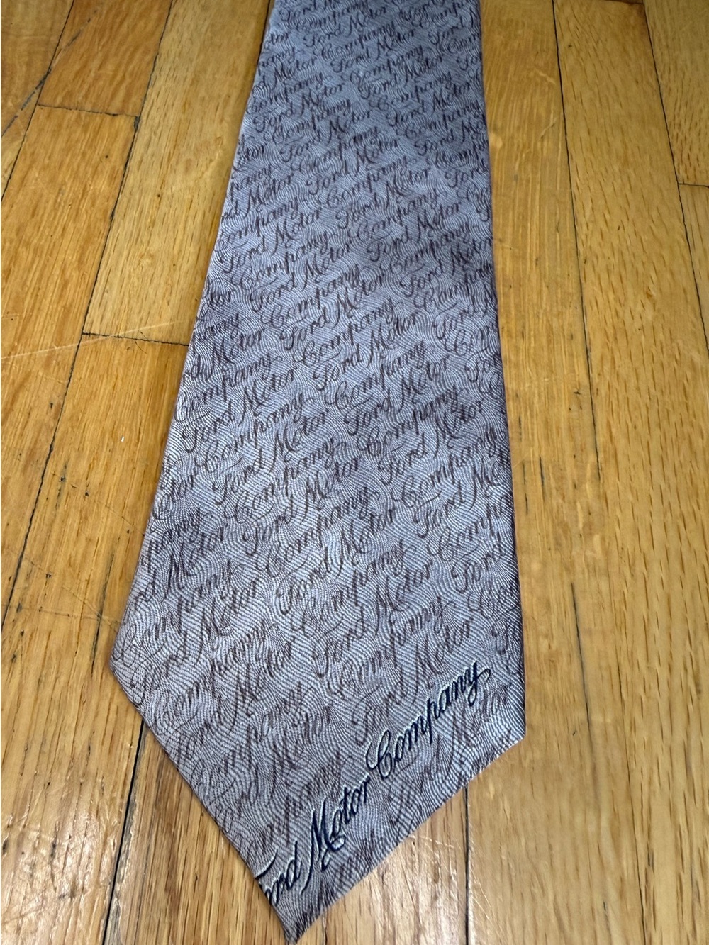 Ralph Marlin Ford Motor Company Silk Tie Logo Script Licensed Mens